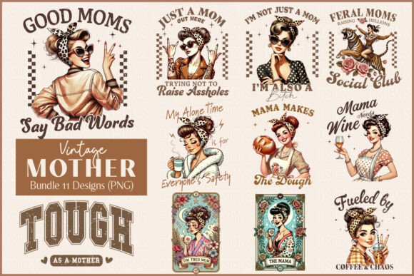 Download Vintage Mothers Day Funny Mama Bundle - Fun Collection