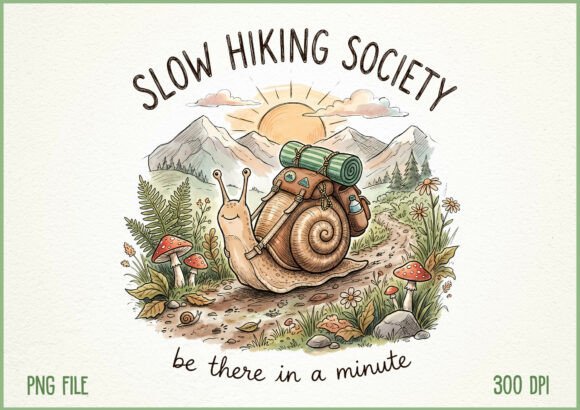 Download Slow Hiking Society Funny Snail Hiking - Fun Collection