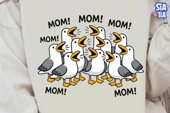 Download Funny Mom Seagulls PNG Clipart Design - Fun Collection