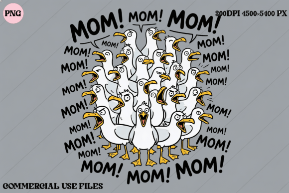 Download Funny Seagulls Mom Graphic Design - Fun Collection